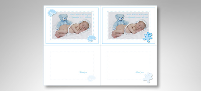 Penny Carolan Photography's card template: baby card template