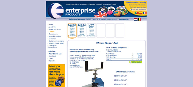 Enterprise Products's website: cutters page