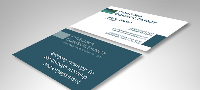 Pragma Consultancy business cards